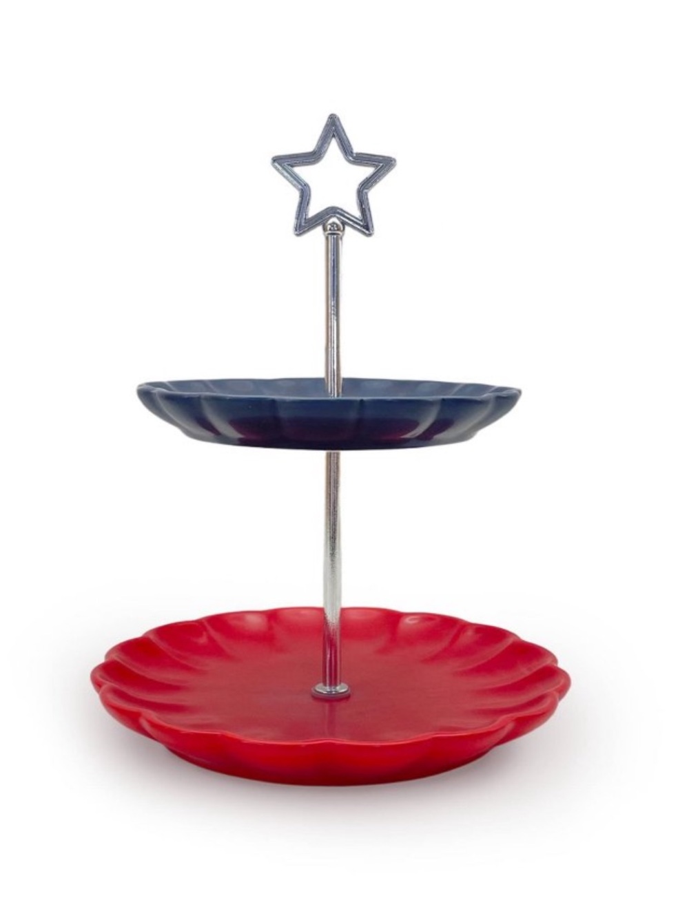 Two-Tier Red and Blue Ceramic Tiered Tray Target Bullseye’s Playground 2026